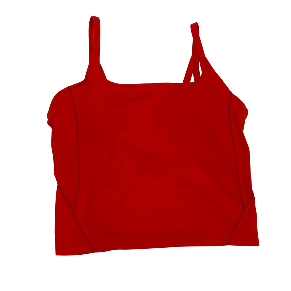 Lululemon Strappy Nulu Shelf Tank Top Love Red Size 6 LW1DOKS